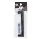 Puxador para Móveis Sobrepor Aço Inox 128mm Preto  1 peça