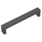 Puxador para Móveis Sobrepor Aço Inox 160mm Preto  1 peça