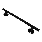 Puxador para Móveis Sobrepor Aço Inox 192mm Preto  1 peça