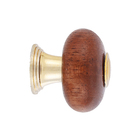 Puxador para Móveis Sobrepor Madeira 38mm Mogno 1 peça