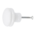 Puxador para Móveis Sobrepor Madeira 39mm Branco 1 peça