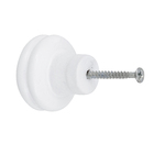 Puxador para Móveis Sobrepor Madeira 39mm Branco 1 peça