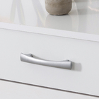 Puxador para Móveis Sobrepor Plástico 96mm Prata 25 peças