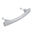 Puxador para Móveis Sobrepor Plástico 96mm Prata 25 peças