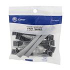 Puxador para Móveis Sobrepor Plástico 96mm Prata 6 peças