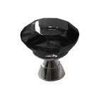 Puxador para Móveis Sobrepor Vidro 29mm Preto 1 peça