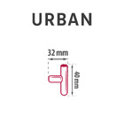 Puxador para Móveis Zamac Bege 40mm 1 Peça Urban Inspire