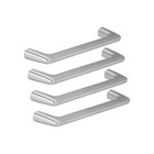 Puxador para Móveis Zamac Prata Escovado 140mm 4 Peças Willy Inspire