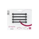 Puxador para Móveis Zamac Preto 111mm 4 Peças Sasha Inspire