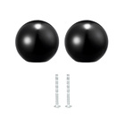 Puxador para Móveis Zamac Preto Fosco 30mm 2 Peças Paolo Inspire