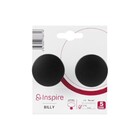 Puxador para Móveis Zamac Preto Fosco 39mm 2 Peças Billy Inspire