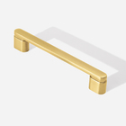 Puxador Para Móvel Alça Sobrepor 128 Mm Zamac (memphis Dourad