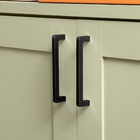Puxador Para Móvel Alça Sobrepor 128 Mm Zamac (petra Preto Fo