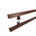 Puxador para Porta 100cm Aço Corten Quadrado Geris