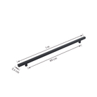 Puxador para Porta 100cm Aço Preto Quadrado Geris