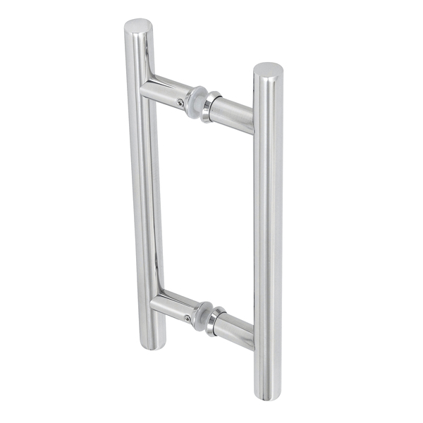 Puxador para Porta 30cm Aço Inox Polido Tubular Reto Geris