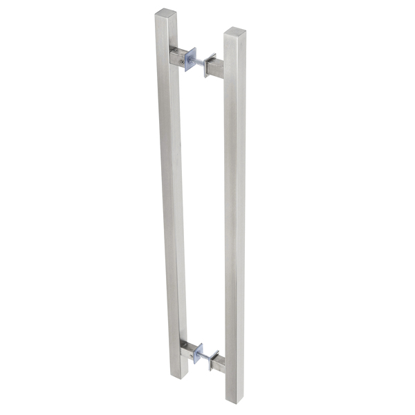 Puxador para Porta 75cm Aço Escovado Quadrado Geris
