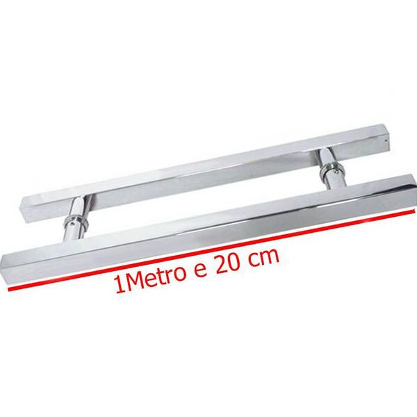 Puxador Para Porta Aço Inox 1 Metro E 20 Cm Retangular Casa P