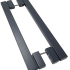 Puxador Para Porta Aço Inox 30x15mm 100cm Preto Marbela