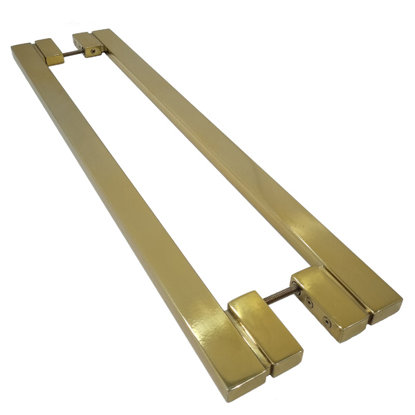 Puxador Para Porta Aço Inox 30x15mm 120cm Gold Marbela