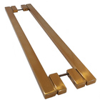 Puxador Para Porta Aço Inox 30x15mm 150cm Red Gold Marbela