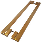 Puxador Para Porta Aço Inox 30x15mm 150cm Red Gold Marbela