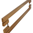 Puxador Para Porta Aço Inox 30x15mm 60cm Red Gold Marbela