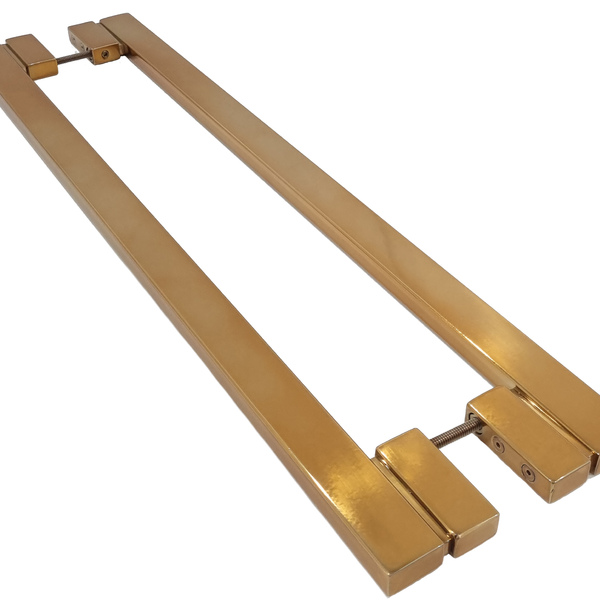 Puxador Para Porta Aço Inox 30x15mm 80cm Red Gold Marbela