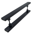 Puxador Para Porta Aço Inox 40x15mm 80cm Preto Itaoca