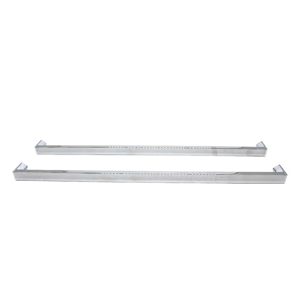 Puxador Para Porta Bari Duplo Inox Polido Cromo 500mm - Zen D