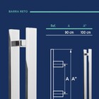 Puxador Para Porta Barra Chata Reto 100 Cm Polido