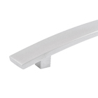 Puxador para Porta de Madeira e Vidro Barra Curva 50cm Aço Inox Escovado