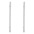 Puxador Para Porta de Madeira, Vidro e Metal Barra Curva 80cm Alumínio Polido