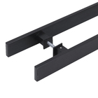 Puxador para Porta de Madeira e Vidro Barra Reta 100cm Alumínio Preto