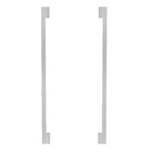 Puxador Para Porta de Madeira, Vidro e Metal Barra Reta 100cm Aço Inox Escovado