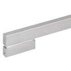 Puxador Para Porta de Madeira, Vidro e Metal Barra Reta 100cm Aço Inox Escovado