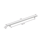 Puxador para Porta de Madeira e Vidro Barra Reta 100cm Aço Inox Escovado