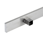 Puxador para Porta de Madeira e Vidro Barra Reta 100cm Aço Inox Escovado