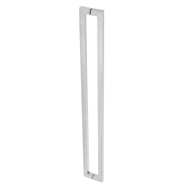 Puxador para Porta de Madeira e Vidro Barra Reta 123cm Aço Inox Polido