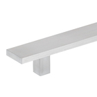 Puxador para Porta de Madeira e Vidro Barra Reta 30cm Alumínio Cromado Acetinado