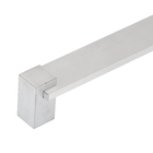 Puxador para Porta de Madeira e Vidro Barra Reta 30cm Alumínio Cromado Acetinado