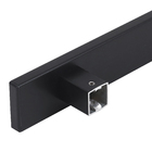 Puxador para Porta de Madeira e Vidro Barra Reta 30cm Alumínio Preto