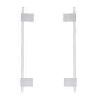 Puxador Para Porta de Madeira, Vidro e Metal Barra Reta 40cm Alumínio Polido