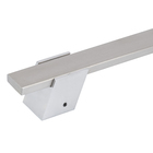 Puxador Para Porta de Madeira, Vidro e Metal Barra Reta 40cm Aço Inox Escovado