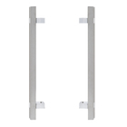 Puxador Para Porta de Madeira, Vidro e Metal Barra Reta 40cm Aço Inox Escovado