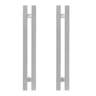 Puxador Para Porta de Madeira, Vidro e Metal Barra Reta 40cm Aço Inox Escovado