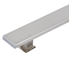 Puxador para Porta de Madeira e Vidro Barra Reta 40cm Aço Inox Escovado