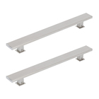 Puxador para Porta de Madeira e Vidro Barra Reta 40cm Aço Inox Polido