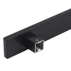 Puxador para Porta de Madeira e Vidro Barra Reta 50cm Alumínio Preto