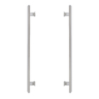 Puxador para Porta de Madeira e Vidro Barra Reta 50cm Aço Inox Escovado